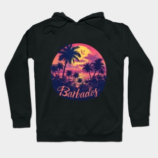 Barbados Sunset (with Orange Lettering) Hoodie